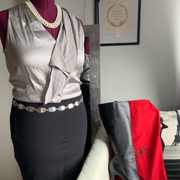 VINCE Cascade Silk Halter Top - Picture 2 of 8
